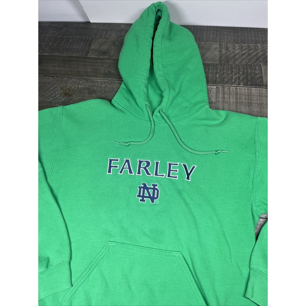 Notre Dame University Fighting Irish S Green Hoodie Sweatshirt Farley‎ Hall